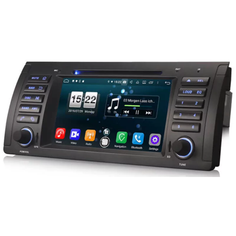 Autoradio GPS Android BMW E39 Bluetooth Multimedia Origine 2 DIN Pour  Business Touring DVD DIVX TNT CD Ecran LCD Double Din
