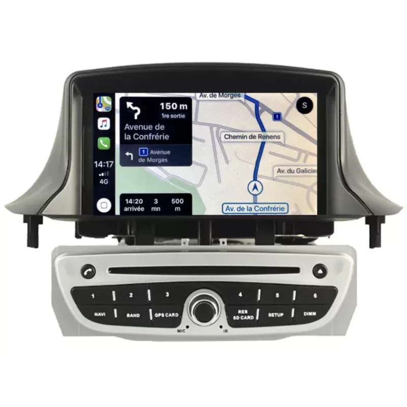 ACAVICA Android 11 Autoradio pour Renault Megane III 2009-2015 9 Pouces  Stéréo avec Carplay sans Fil Navigateur GPS Bluetooth WiFi Commande au  Volant