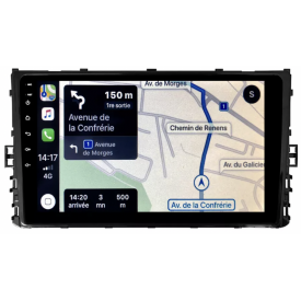GPS Volkswagen T-Roc Autoradio Android Auto Apple Carplay Bluetooth Poste Radio Ecran Tactile Compatible D'origine