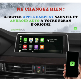 Android Auto Apple Carplay BMW X5 F15 NBT Boitier Adaptateur Sans Fil Wifi USB Module Pour Ecran Autoradio Voiture D'origine