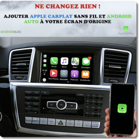 Android Auto Apple Carplay Mercedes ML W166 Boitier Adaptateur Sans Fil Wifi USB Module Pour Ecran Autoradio Voiture D'origine