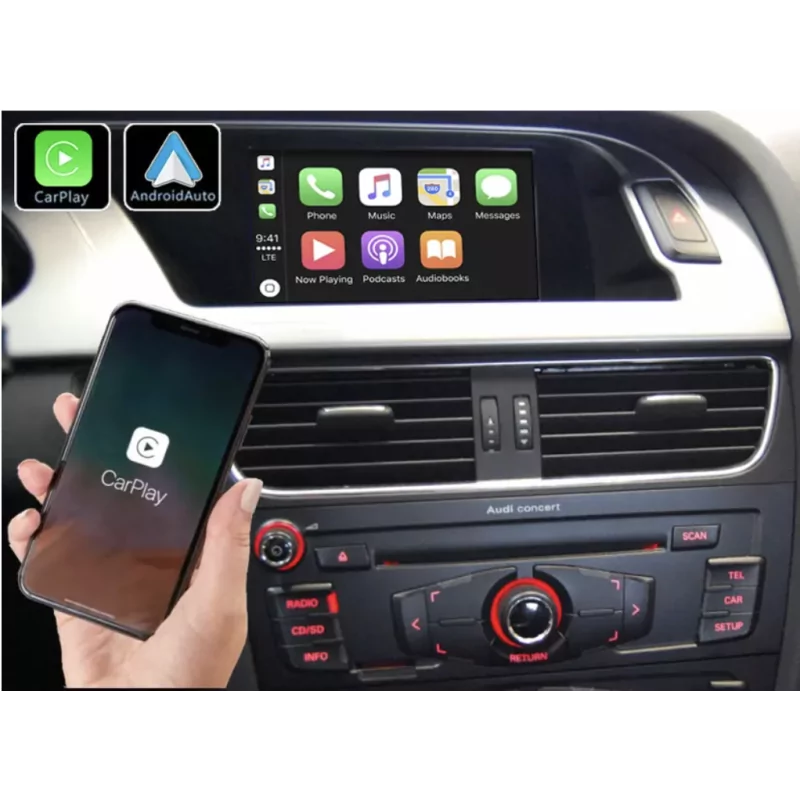 Android Auto & Apple Carplay Audi A4 B8 Boitier Adaptateur Sans Fil Wifi  USB Module Pour Ecran Autoradio Voiture D'origine