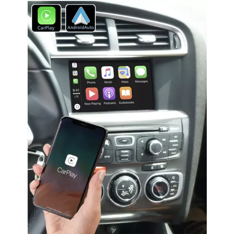 Apple Carplay And Android Auto Citroen Ds4 Boitier Adaptateur Sans Fil Wifi Usb Module Ecran 9191