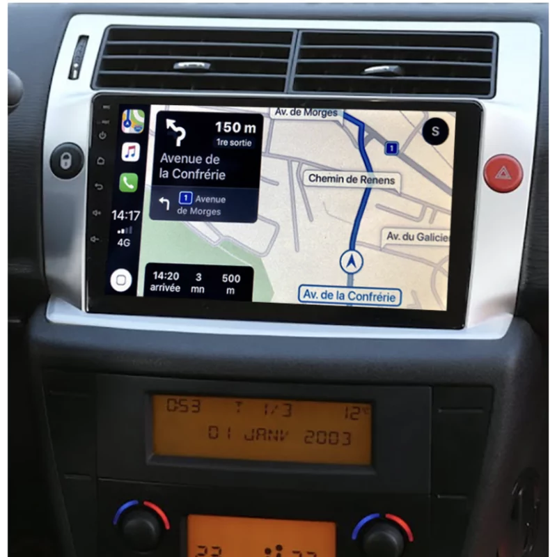 Autoradio C4 Citroen GPS Bluetooth Android Auto Apple Carplay Compatible D 'origine