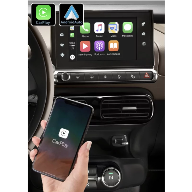 Apple Carplay And Android Auto Citroen C4 Cactus Boitier Adaptateur Sans Fil Wifi Usb Module Ecran 7126