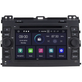 Autoradio Toyota Land Cruiser KDJ 120 KDJ 125 GPS Bluetooth Android 2 Din Compatible 2003 2004 2005 2006...