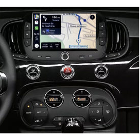Autoradio Fiat 500 Android Bluetooth GPS Carplay Ecran Tactile Multifonction Compatible Poste Origine Lounge Abarth 500L Blue&Me
