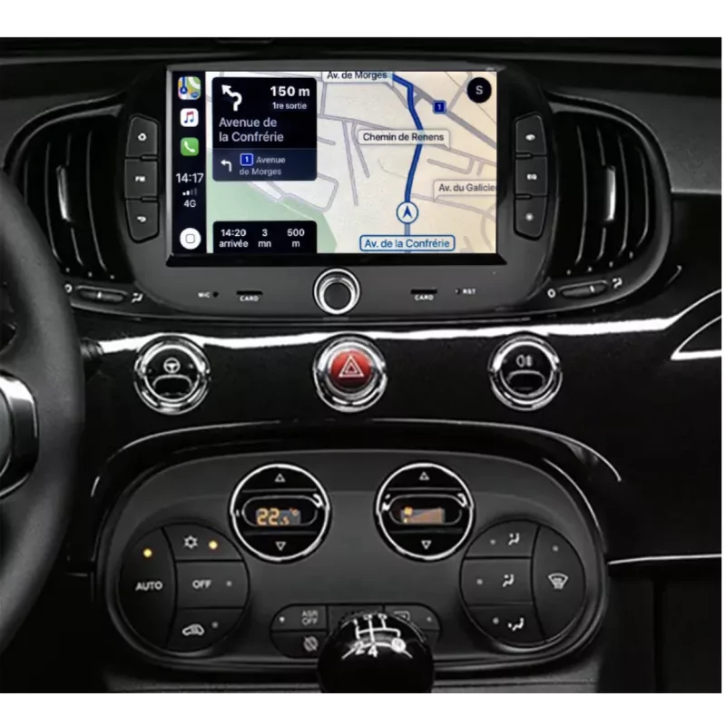 Autoradio Fiat 500 Android Bluetooth GPS Carplay Ecran Tactile