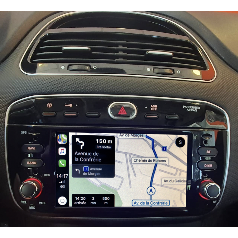 gebruiker dodelijk het formulier Autoradio Fiat Punto EVO Bluetooth Android GPS 2 Din Poste Radio Compatible  2009 2010 2011 2012