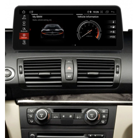 Autoradio Ecran 12.3" Android BMW Série 1 E87 E81 E82 E88 Apple Carplay GPS