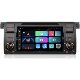 Autoradio BMW E46 Android Auto Apple Carplay GPS 2 DIN Pour 330d 320d Compact Serie 3 Business CD... E46 M3 Commande au Volant