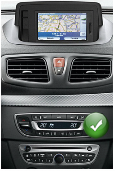 Poste autoradio DVD GPS Renault Megane 3 Fluence 2009-2011 aux